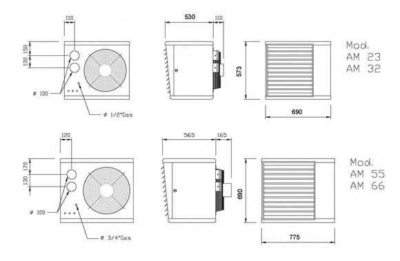 Generatore di aria calda a Gas Kemper QT 102 ARInox